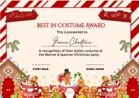 Illustrative Christmas Costume Certificate A4 template