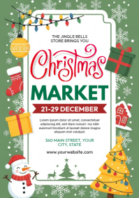 White Christmas Market A4 Template