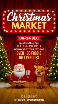 Illustrative Christmas Market Instagram Story Instagram-verhaal template