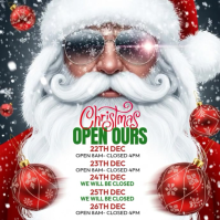 Illustrative Christmas Open Hour Instagram Post template