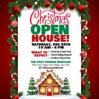 Illustrative Christmas Open House Square (1:1) template