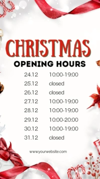 Illustrative Christmas Opening Hours Instagram Story template
