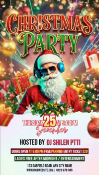 Illustrative Christmas Party Instagram Story template