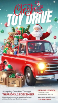 Illustrative Christmas Toy Drive Instagram Story template