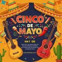 Illustrative Cinco De Mayo Social Media Template Square (1:1)