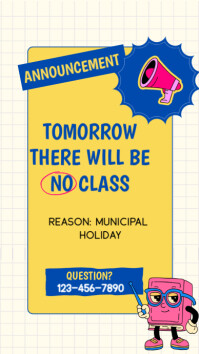 Illustrative Class Announcement Instagram Story template