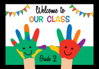 White Classroom Welcome A2 Template