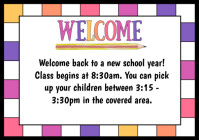 Illustrative Classroom Announcement A2 template