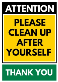 Illustrative Clean Up After Yourself A4 template
