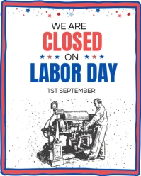 Illustrative Close On Labor Day Instagram Portrait template