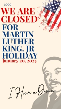 Illustrative Closed For Martin Luther King Jr. Day Instagram Story template