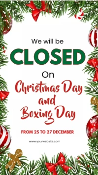 Illustrative Closed On Christmas Holidays Instagram Story template