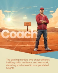 Illustrative Coach Day Instagram Portrait template