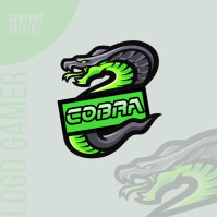 Illustrative Cobra Gaming  Logo Logotipo template
