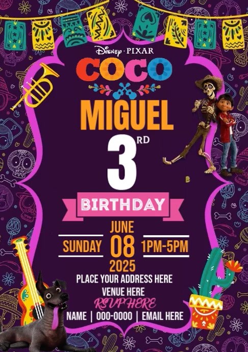 Copy of Illustrative Coco A4 | PosterMyWall