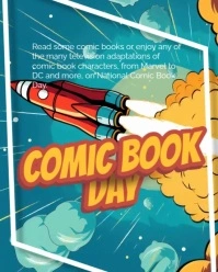 Illustrative Comic Book Day Video Instagram Portrait template