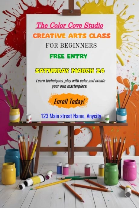 Copy of Illustrative Creative Art Class Instagram Story | PosterMyWall