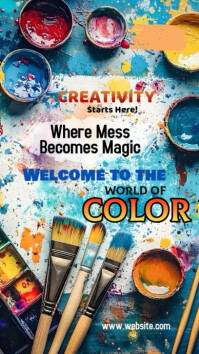 Illustrative Creative Arts Poster Instagram Story template