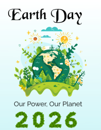 Illustrative Earth Day Flyer template