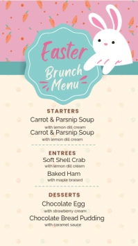 Illustrative Easter Brunch Menu Instagram Story template
