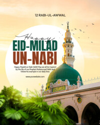 Jaune Eid Milad Un Nabi Celebration Instagram Portrait Template