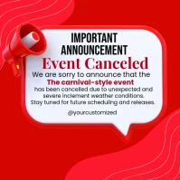 Illustrative Event Canceled Instagram Post template