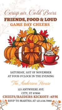 Illustrative Fall Party Invitation Instagram Story template