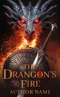 Illustrative Fantasy Dragon Adventure Medieval Sword Book Kindle Cover Kindle/book Covers template