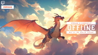 Illustrative Fantasy Dragon Twitch Overlay template