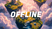 Illustrative Fantasy World Twitch Overlay template