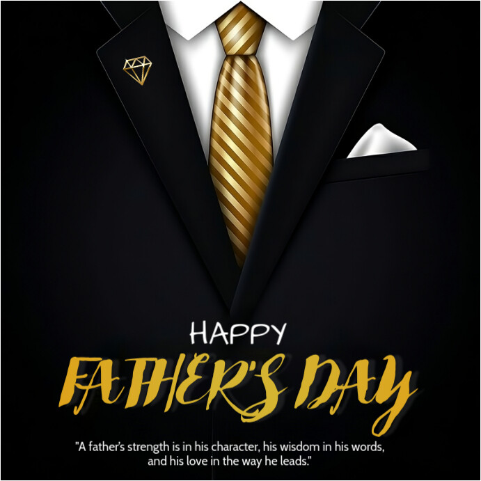 Illustrative Fathers Day Instagram Post template