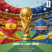 Illustrative Football Match Announcement Instagram Post template