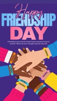 Illustrative Friendship Day Instagram Story template