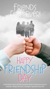 Illustrative Friendship Day Instagram Story template