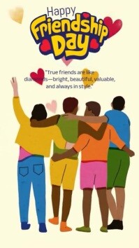 Illustrative Friendship Day Instagram Story template