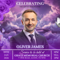 Illustrative Funeral Instagram Post template