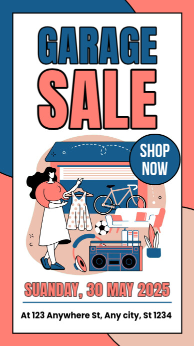 Illustrative Garage Sale Instagram Story template