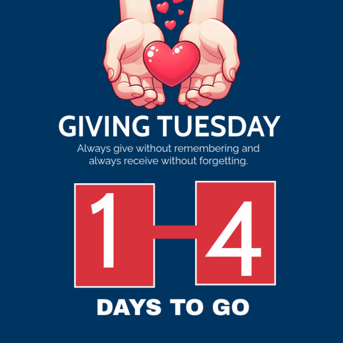 Illustrative Giving Tuesday Countdown Template Instagram Post ...