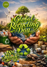Illustrative Global Recycling Day A4 Video template