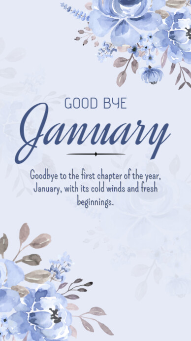 Goodbye January Icon Copy of Illustrative Goodbye January | PosterMyWall