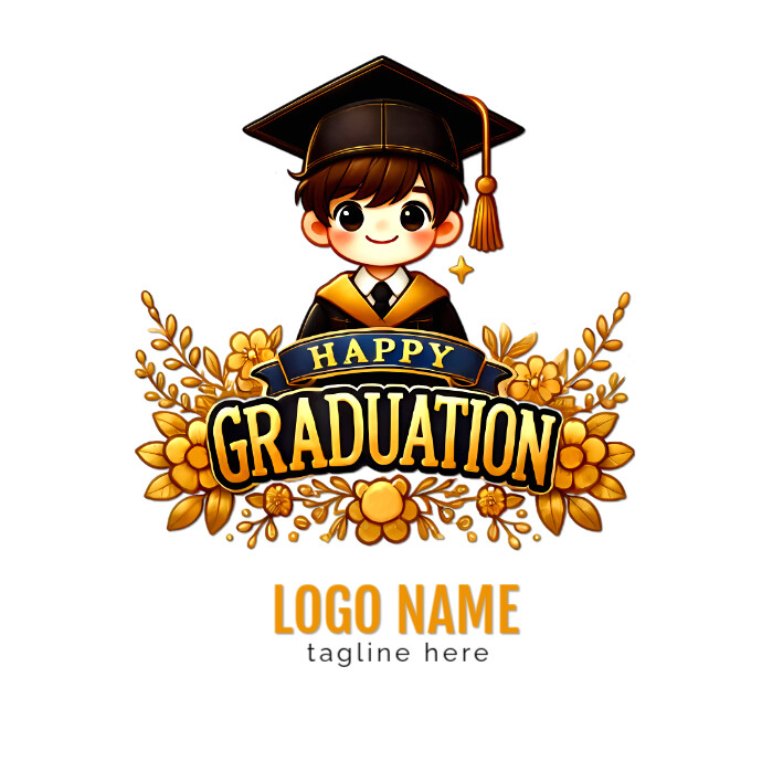 Copy of Illustrative Graduation Logo | PosterMyWall
