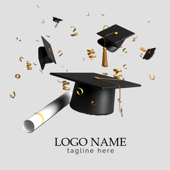 Illustrative Graduation Logo Logótipo template