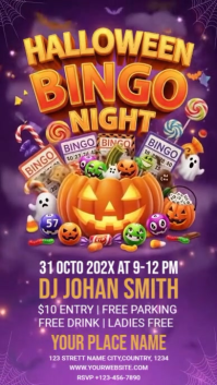 Illustrative Halloween Bingo Night Instagram Story template