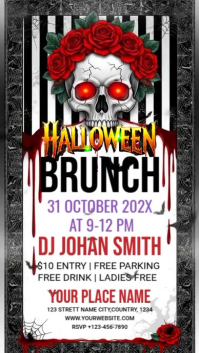 Illustrative Halloween Brunch Party Instagram Story template