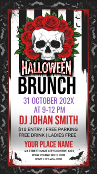 Illustrative Halloween Brunch Party Instagram Story template