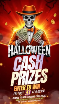 Illustrative Halloween Cash Prizes Instagram Story template