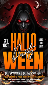 Illustrative Halloween Club Night Instagram Story template