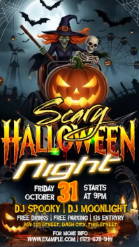 Illustrative Halloween Club Night Instagram Story template