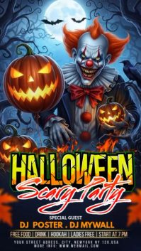 Illustrative Halloween Club Night Instagram Story template