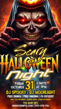 Illustrative Halloween Club Night Instagram Story template